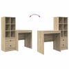 vidaXL Scrivania con cassetto 2 pcs Rovere Sonoma