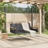 vidaXL Panchina Dondolo Nera 109x62x40 cm in Polyrattan