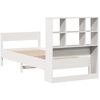 vidaXL Letto Libreria senza Materasso Bianca 90x200 cm Legno di Pino