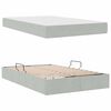 vidaXL Letto con contenitore e materasso Grigio chiaro 120 x 190 cm