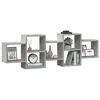 vidaXL Scaffale a Muro Grigio Cemento 129x18x42 cm in Truciolato