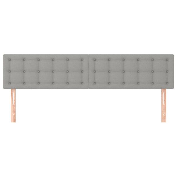 vidaXL Testiera 2 pz Grigio Chiaro 90x5x78/88 cm in Tessuto