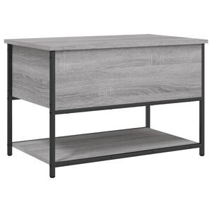 vidaXL Panca Portaoggetti Grigio Sonoma 70x42,5x47cm Legno Multistrato