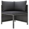 vidaXL Set Divani da Giardino 6 pz con Cuscini in Polyrattan Grigio