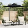 vidaXL Ombrellone Giardino con Palo in Acciaio Nero 225x225x212 cm