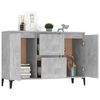 vidaXL Credenza Grigio Cemento 102x35x70 cm in Legno Multistrato