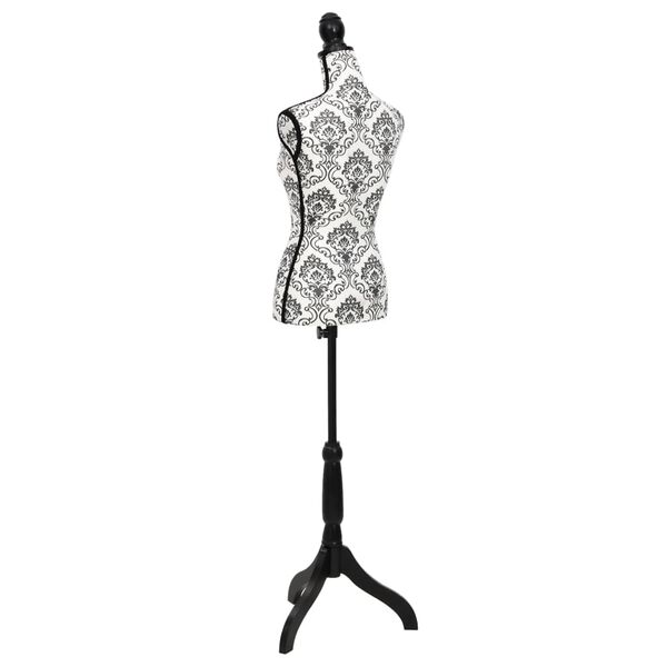 vidaXL Busto Sartoriale Donna Bianco e Nero