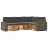 vidaXL Set di divani da esterno 4 pcs Naturale e Antracite