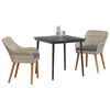vidaXL Set da pranzo Grigio chiaro Poly Rattan