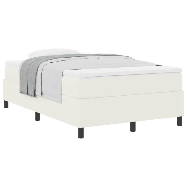 vidaXL Letto a molle Crema e Bianco 120 x 190 cm Tessuto in Cords