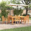vidaXL Set da Pranzo per Giardino 7 pcs Marrone