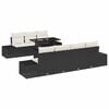 vidaXL Set di divani 8 pz Nero e Crema polyrattan