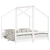 vidaXL Giroletto per Bambini Bianco 2x(80x160)cm Legno Massello Pino