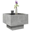 vidaXL Tavolino con LED Grigio Cemento 40x40x30cm in Legno Multistrato