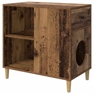 vidaXL Casa per Gatti Legno antico 72 x 42,5 x 70 cm