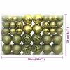 vidaXL Palline di Natale 100 pz Verde Chiaro 3 / 4 / 6 cm