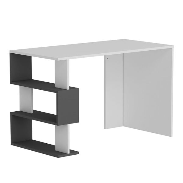 Homemania Tavolo Portacomputer Patara 120x60x75 cm Bianco e Antracite