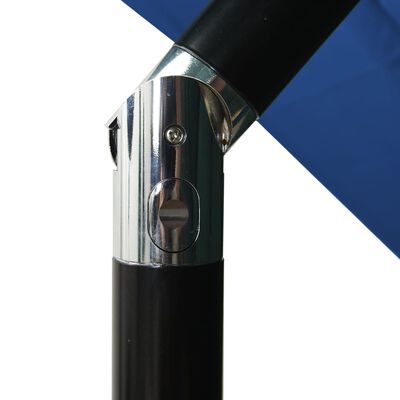 vidaXL Ombrellone a 3 Livelli con Palo in Alluminio Azzurro 2,5x2,5 m