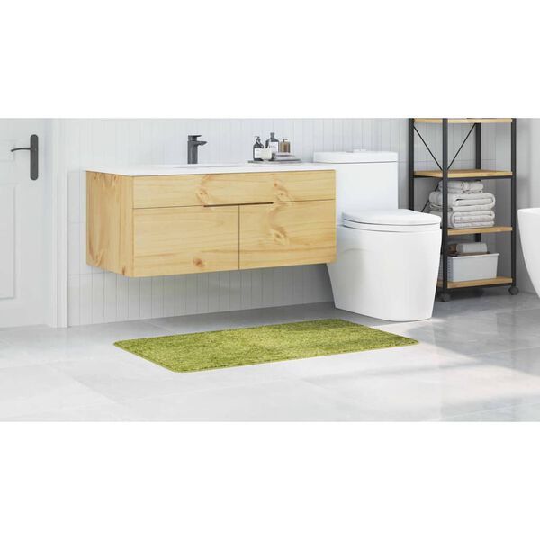 vidaXL Tappetino da bagno antiscivolo Verde 70 x 120 cm PP
