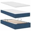 vidaXL Letto con Contenitore Blu 180 x 200 cm Pelle Sintetica