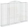 vidaXL Cesti Gabbioni ad Arco 5 pz 300x30x200/220 cm Ferro Zincato