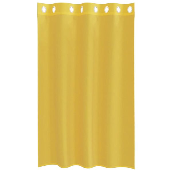 vidaXL Tende in Voile con Occhielli 2 pz Giallo
