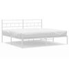 vidaXL Giroletto con Testiera Metallo Bianco 180x200 cm
