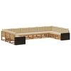 vidaXL Set divani 10 pz Legno di Acacia Massello