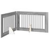 vidaXL Cancello per cani pieghevole con supporti 2 pcs Grigio Sonoma