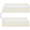 vidaXL Struttura Letto Angolare con Materasso 2 pcs Crema Velluto