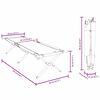 vidaXL Letto da campeggio pieghevole 2 pcs Grigio 193 x 69 x 45 cm