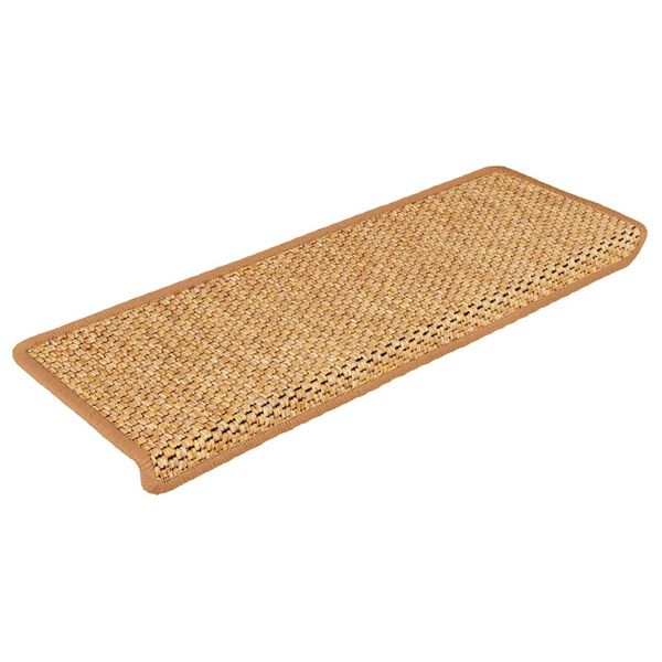 vidaXL Tappeti Autoadesivi Scale Aspetto Sisal 15pz 65x21x4 Sisal