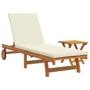 vidaXL Lettino da sole 2 pcs Marrone Legno di Acacia Massello