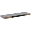 vidaXL Scaffali a Parete 2 pz Grigi 80x23,5x3,8 cm in MDF