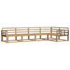 vidaXL Set di divani da esterno 5 pcs Bianco 327 x 168,5 x 73 cm