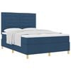 vidaXL Letto a molle con materasso Blu 140 x 200 cm Tessuto