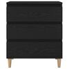 vidaXL Credenza Rovere Nero 60 x 35 x 70 cm Legno multistrato