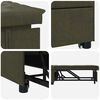 vidaXL Divano letto Verde militare 194 x 67 x 82 cm Tessuto Huahua