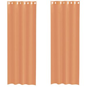 vidaXL Tende in Voile con Occhielli 2 pz Terracotta
