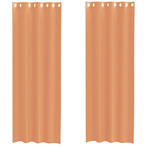 vidaXL Tende in Voile con Occhielli 2 pz Terracotta