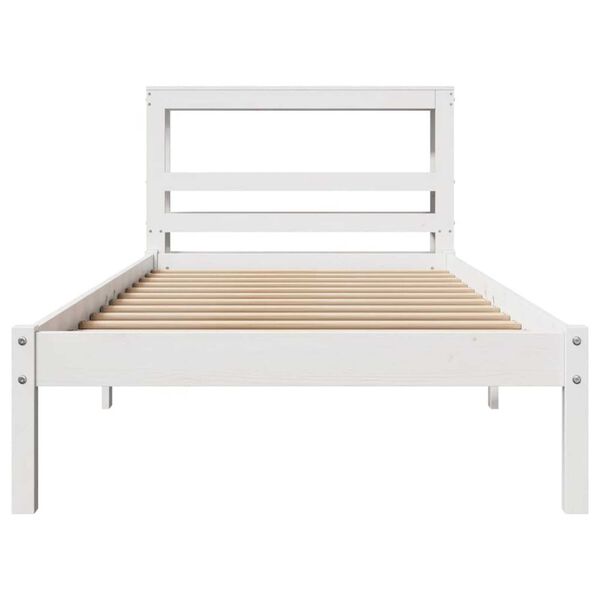 vidaXL Letto senza Materasso Bianco 90x190 cm in Legno Massello Pino