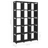 vidaXL Mobile per 15 Scatole a Cubo Nero 103x30x175,5 cm in Tessuto