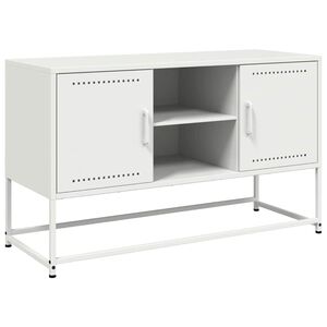vidaXL Mobile TV Bianco 100,5x39x60,5 cm in Acciaio