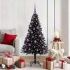 vidaXL Albero di Natale con 150 LED con supporto Nero 150 cm PVC