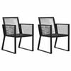 vidaXL Sedie da Giardino 2 pz Nere in Rattan PVC