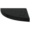 vidaXL Scaffali Angolari a Parete 2 pz Nero Lucido 35x35x3,8 cm MDF