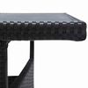 vidaXL Set di mobili da esterno Nero polyrattan
