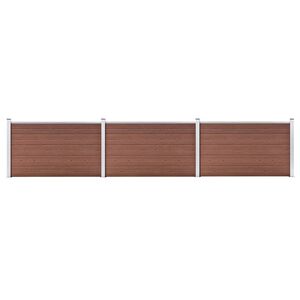 vidaXL Pannello di Recinzione in WPC 526x106 cm Marrone