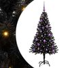 vidaXL Albero di Natale con 150 LED con supporto Nero 150 cm PVC