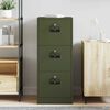 vidaXL Armadio per File con cassetto Verde oliva 44 x 50 x 106.5 cm